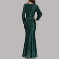 thumbnail image 3 of Prolriy Robes d'Invité de Mariage pour Femmes Robes de Soirée Sirène Brodées Sans Manches Col en V Robe de Demoiselle d'Honneur Longue Robe Longueur au Sol Robes de Fête pour Femmes 2025 Robe Formelle Verte TG, 3 of 5