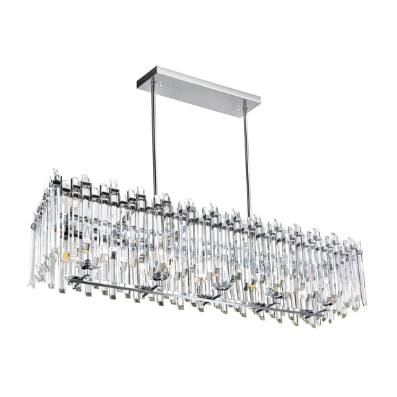 CWI Lighting Henrietta 10-light Transitional Metal Chandelier in Chrome