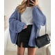 thumbnail image 2 of Suéteres Cardigan Oversized para Mujer PRETTYGARDEN 2025 Otoño Manga Lámpara Larga Tejido Abierto Liviano (Azul Bruma, XL), 2 of 8