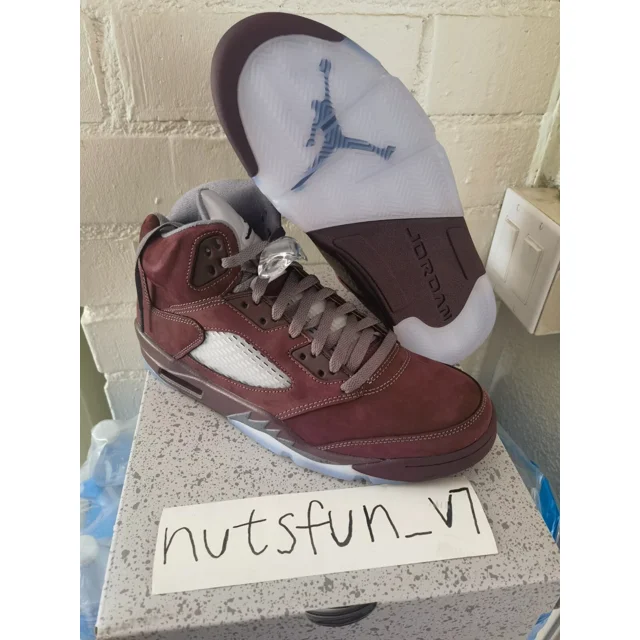 Ni - ke Ni - ke Air Jordan 5 Retro Shoes Burgundy 2023 DZ4131-600 Men Sz 8-13 & GS 4Y-7Y