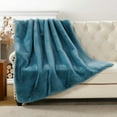 thumbnail image 4 of Home Soft Things Heavy Faux Fur Throw - Smoke Blue - 50" x 60", 4 of 10