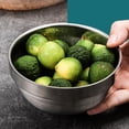 thumbnail image 4 of Luckyn Double Layer Insulation Stainless Steel Bowls Salad Bowl Mixing Prep Bowl Deep Dish Tableware Silver, 4 of 9