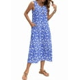 thumbnail image 4 of Fantaslook Long Tank Dresses for Women Summer Sleeveless Button Down Dress Casual Loose Beach Vacation Sundress, 4 of 8