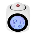 thumbnail image 1 of Reloj Despertador De Proyección Abs Reloj Despertador Digital Con Transmisión De Voz Reloj Despertador De Techo Termómetro Con Función De Proyección Para El Hogar Sala De Estar Dormitorio Inevent HA027131-02, 1 of 6