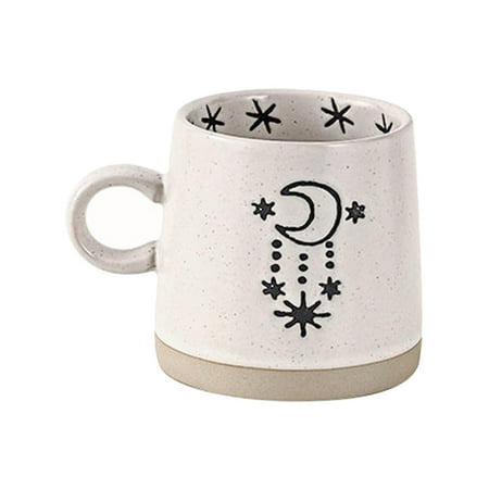 

400ml Porcelain Mugs Espresso Mug Ceramic Drinking Cups Japanese Style retro Cup star B