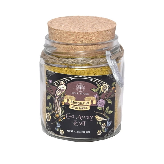 Soul Sticks Go Away Evil Ritual Powders Made with Natural Herbs, Roots, Flowers, and Essential Oils for Spells Wiccan Pagan Witchcraft