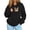 Black, variant on Stralyhd Womens Cat Pouch Hoodie Large Kangaroo Pocket Pet Holder Sweatshirt Trendy Relaxed All Season Daily Streetwear Pullover Tops Black L