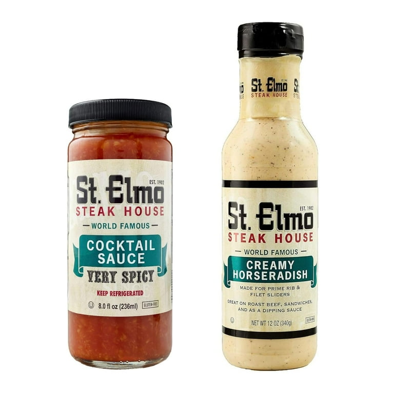 St. Elmo Cocktail Sauce & Creamy Horseradish Bundle - Extra Spicy For Steak & Seafood