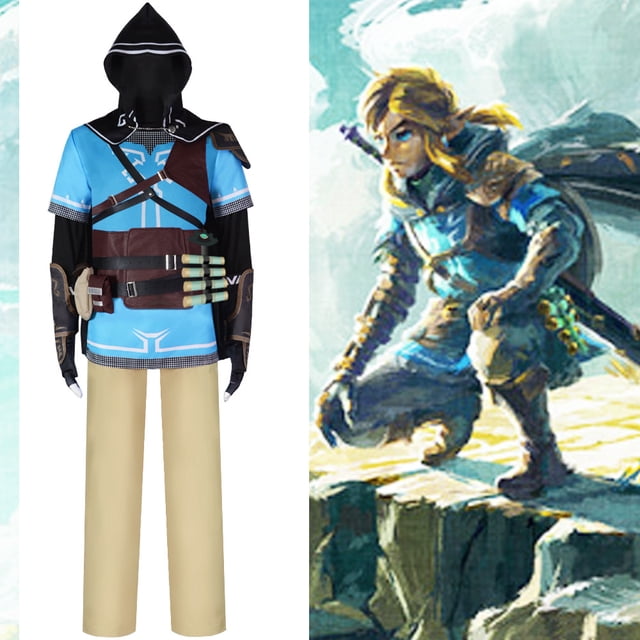 La leyenda de Zelda 2 Kingdom Tears cos Traje Link Zelda Mismo juego Escenario Traje de actuación