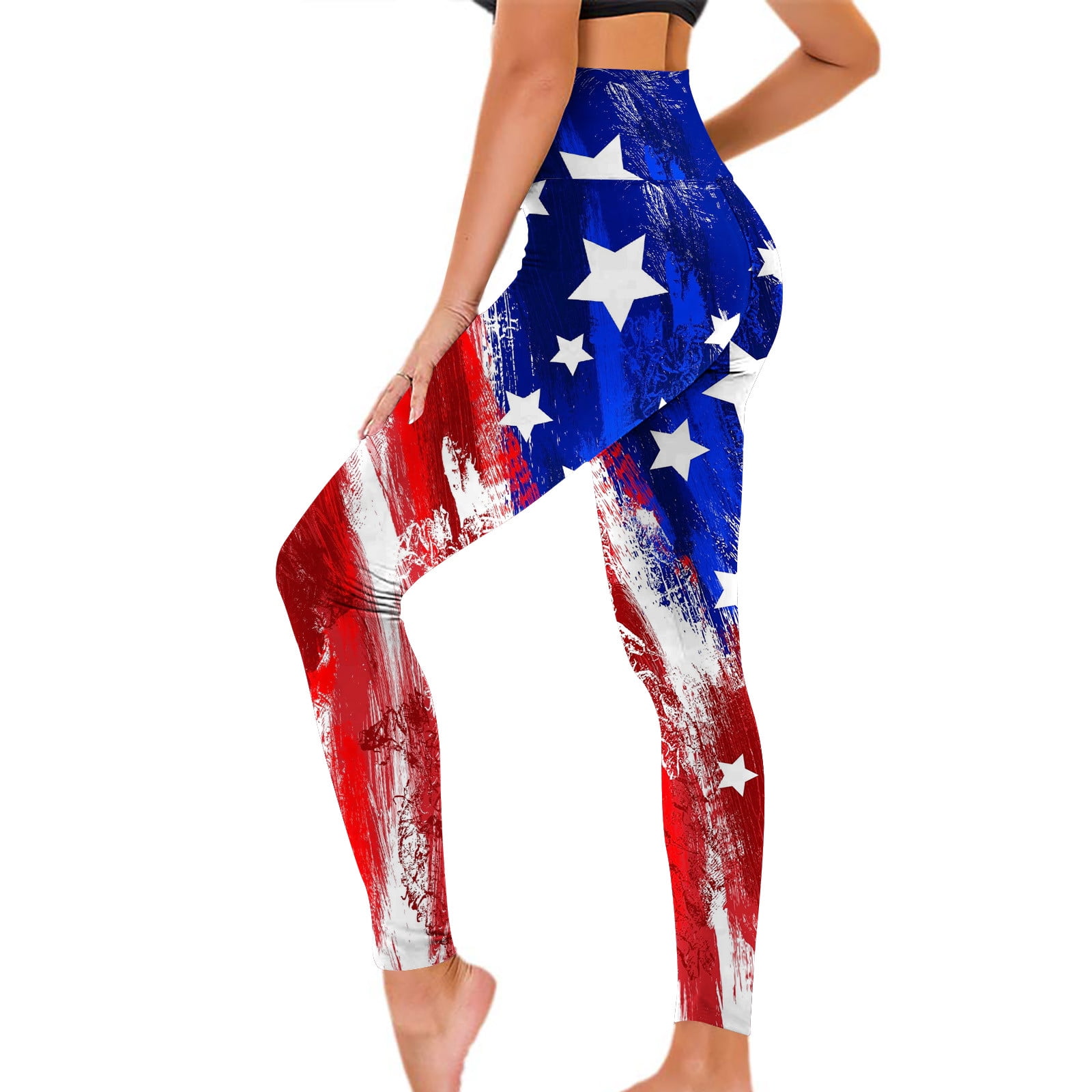 Gaecuw Fourth of July Workout Leggings for Women Casual Yoga Pants High