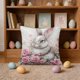 thumbnail image 5 of Spring Decoración del hogarations,Pillow Cover Three-Dimensional Printing Faux Embroidery Cute Rabbits Cushion Cover Digital Printing Decoración del hogar, 5 of 6