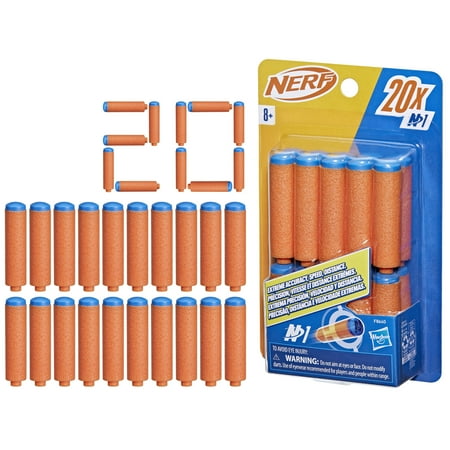 Nerf N Series N1 Darts, 20 Darts, Compatible Only with Nerf N Series Blasters, Outdoor Games