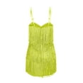thumbnail image 5 of Awdenio Women's Dresses Sale, Fashion Women Stylish V-Neck Solid Color Tassel Sleeveless Dress Short Skirt, 5 of 8