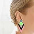 thumbnail image 1 of unbranded 1Par Aretes Para Mujer Con Geométrico Y Colgantes Multicolores Versátiles, 1 of 6