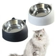thumbnail image 4 of Weilan Pet Bowl,200ml Stainless Steel Cat Bowl Raised No Slip Elevated Stand Tilted Feeder Bowls, 4 of 9