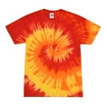 thumbnail image 2 of Colortone Tie Dye T-Shirts Swirl Multi Colors Kids Junior Unisex Cotton, 2 of 3