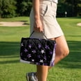 thumbnail image 4 of Xixirimido Portable Golf Cart Seat Covers, Quilted Golf Cart Seat Towel Blanket with 4 Pockets Universal Fit for EZGO Club Car and More 2 Person Seats Carts, Cow Sunflower US Flag Purple, 4 of 8