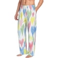 thumbnail image 2 of Balery Men'S Hand Drawn Colored Hearts Pants,Sleepwear Pants,Pajama Pants,Pj Bottoms Drawstring And Pockets-Xx-Large, 2 of 9