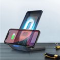 thumbnail image 2 of HyperGear Dual Coil Wireless Fast Charging Stand w/ Fast Charge Wall Charger - black, 2 of 2