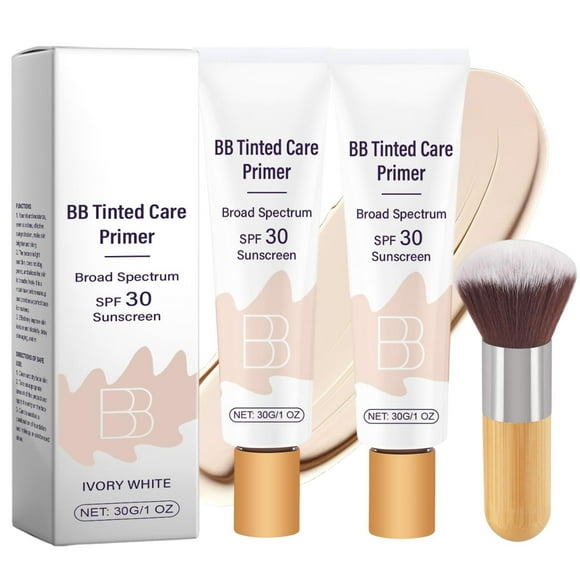 Blur Tinted Moisturizer 30 Tinted Moisturizer With Broad Tinted Care With Brush Full Coverage Light Medium Skin Color Hydrating & Smoothin, Skincare Lotion