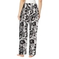 thumbnail image 3 of Uemuo Lilies Flowers Pattern Women's Wide Leg Palazzo Lounge Pants with Pockets Light Weight Loose Comfy Casual Pajama Pants-Medium, 3 of 9
