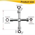 thumbnail image 2 of 1 piece multifunctional utility wrench 4 points universal water meter wrench electrical cabinet wrench elevator water meter electrical cabinet valve, 2 of 5