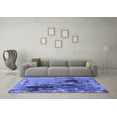 thumbnail image 3 of Ahgly Company Machine Washable Indoor Rectangle Oriental Blue Industrial Area Rugs, 5' x 7', 3 of 4