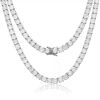 Cate & Chloe Priscilla 18k White Gold Plated Necklace with Simulated Diamond Crystals for Women