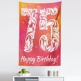 thumbnail image 1 of Floral Tapestry, 75 Number with Floral Details and Swirls Little Stars, Fabric Wall Hanging Decor for Bedroom Living Room Dorm, 5 Sizes, Pink Orange and White, by Ambesonne, 1 of 1