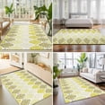 thumbnail image 4 of Large Area Rugs 8'x10', Yellow Boho Flowers Carpet Runner Indoor Outdoor Rugs Home Decor Aesthetic, Modern Luxurious Geometric Floral Non Slip Mats Washable Accent Rug for Living Room Bedroom, 4 of 8