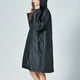 thumbnail image 3 of Chaqueta Larga Impermeable Al Aire Libre Con Capucha Impermeable Ligera Para Mujer L Negro SM SunniMix Chubasquero de mujer, 3 of 8