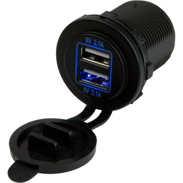 Enchufe de alimentación USB Sea Dog 426515-1, doble USB de 5 V/4,2 A.