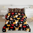 thumbnail image 2 of Castle Fairy Kawaii Corgi Dog Full Size Comforter Sets,Cartoon Animal Pet Bedding Sets, 2 of 8