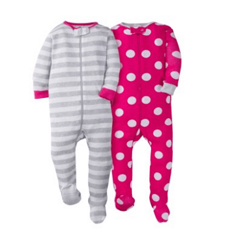 Gerber Footed Tight-fit Unionsuit Pajamas, 2pk (Baby