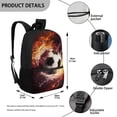 thumbnail image 5 of Uorisanigo 17 Inch Kids Backpack for Age 5-13 Boys and Girls Kindergarten Preschool Elementary Fire Soccer Ball School Bag Casual Daypack Travel Rucksack Multifunctional Lightweight, 5 of 6
