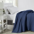 thumbnail image 3 of Modern Threads Thermal Waffle Weave Navy Cotton Bed Blanket, Twin, 3 of 4