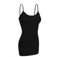 thumbnail image 4 of Women & Juniors Basic Layering Built in Bra Spaghetti Strap Long Cami Top Tank, 4 of 6