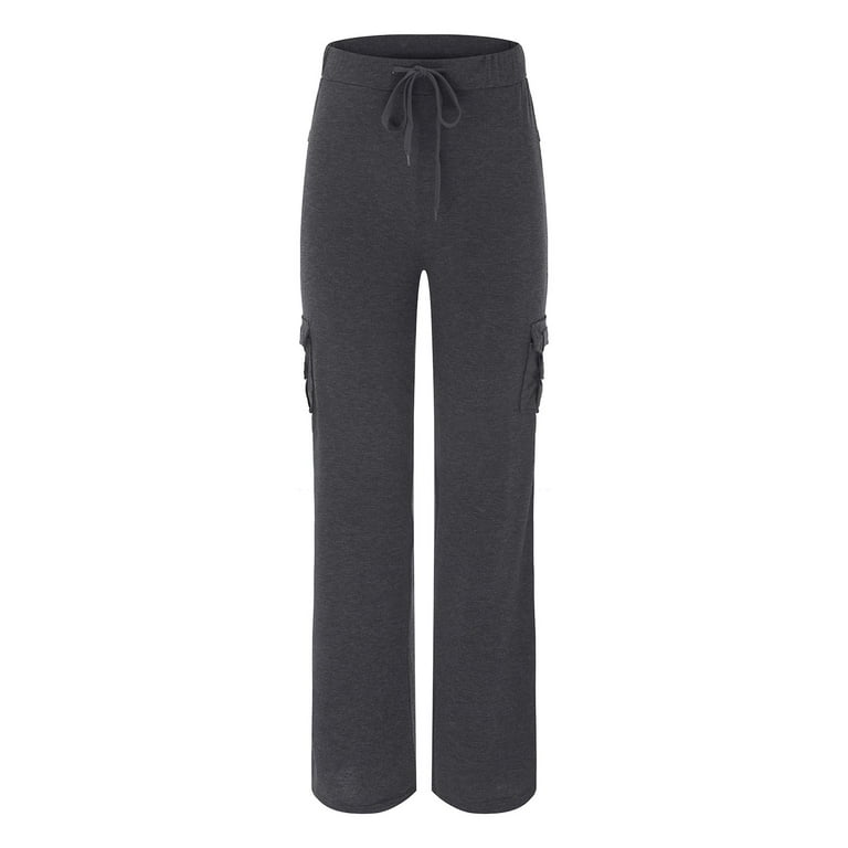 Wide-cut Sweatpants - Dark gray - Ladies