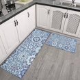 thumbnail image 2 of Lue Ethnic Geometric Pattern Kitchen Rugs Sets Of 2,Anti Fatigue Kitchen Mat Rugs Non Slip Washable,Decorative Kitchen Floor Mats for Kitchen,Sink,Laundry,17"x30"+17"x47", 2 of 7