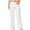 White, variant on YYUIJK Women Jeans Ladies Stretch Trousers High Waist Rise Elasticated Pull On Straight Leg Denim Soft Pants Plus Size Casual Wear White L
