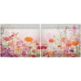 thumbnail image 3 of Coolnut 36 Inch Length Kitchen Curtains Watercolor Floral 2 Panels Half Window Sheer Curtains Rod Pocket Farmhouse Short Drapes for Bathroom Cafe Basement Home Decor, 3 of 7
