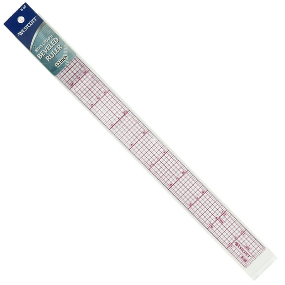Westcott 12" Standard Beveled Ruler