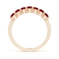 thumbnail image 2 of ANGARA Natural Half Eternity Seven Stone 1.05 ct Ruby Wedding Ring in 14K Rose Gold for Women (Size-3mm) | July Birthstone Jewelry for Her | Natural Ruby Rings, 2 of 9