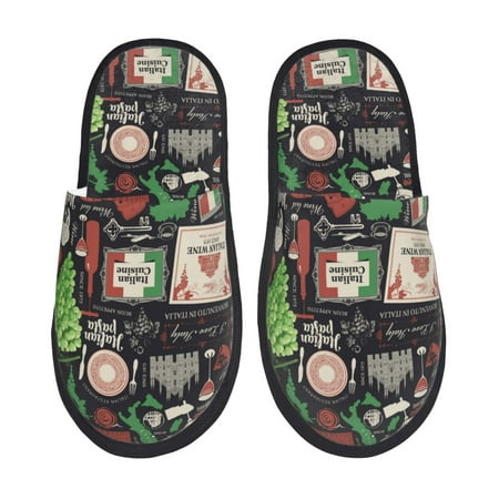 

House Slippers for Women and Men Stamp Pattern Grape Comfy Fuzzy Bedroom Slippers Furry Home Shoes for Indoor Outdoor