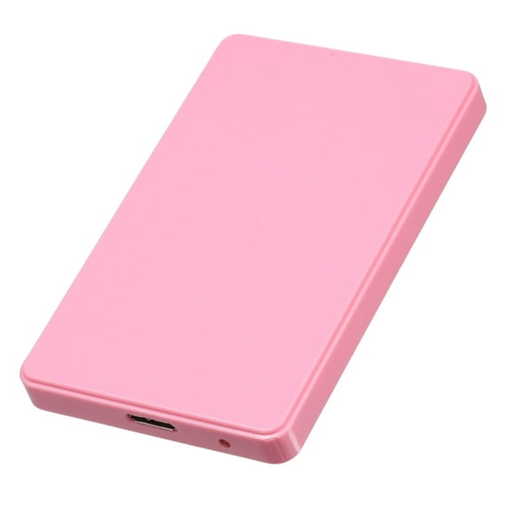 2.5 inch Hard Disk Case USB3.0 External HDD/SSD Enclosure SATA Hard Drive Case Tool-free Design Easy Installation ABS Shell Pink