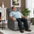 thumbnail image 4 of Techmilly Oversized Recliner Chair，Electric Power  Recliner with Heat Therapy and Massage Function, Adjustable  Recline for Living Room(Dark Grey 35" Seat Width), 4 of 10