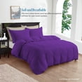 thumbnail image 2 of Purple Queen ( 90" x 90" ) Size 100% Cotton Duvet Set, 800 Thread Count, Stripe Pattern, 1-Piece Comforter Cover with Zipper Closure & 2-Pillow Shams– Hotel Quality, All-Season, 2 of 5