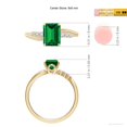 thumbnail image 5 of ANGARA Lab Grown 1.5 Ct Vintage Style Emerald Bypass Shank Engagement Ring for Women in 14K Yellow Gold (Size-8x6mm) | May Birthstone, Anniversary, Jewelry Gift for Women | Lab-Grown Emerald Ring, 5 of 9
