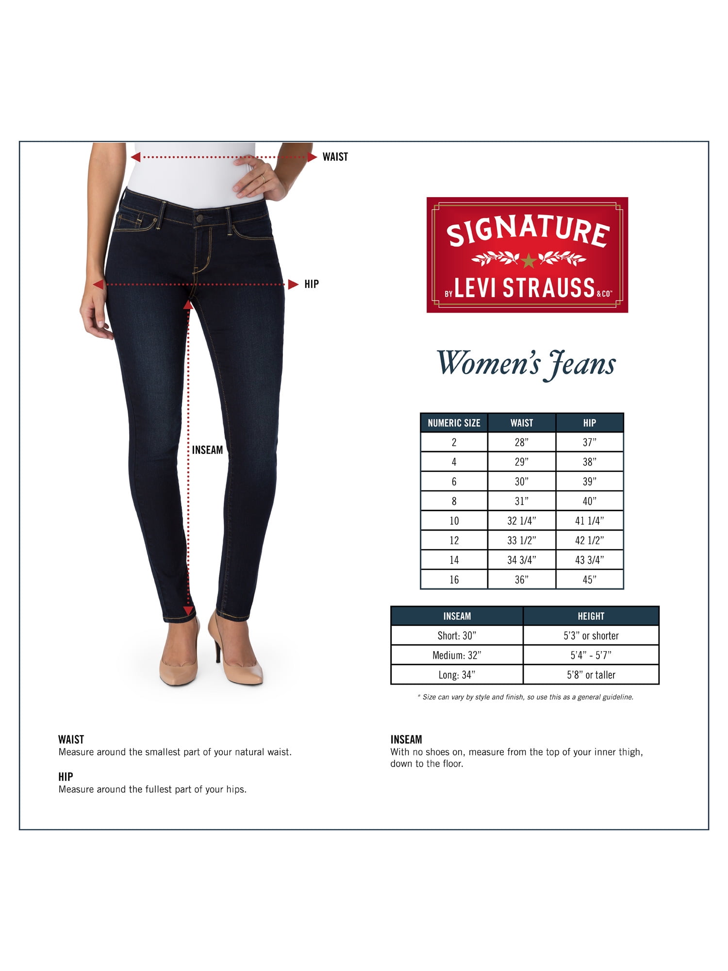 levis junior jeans size chart