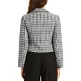 thumbnail image 3 of CHAQUETA DE LAPEL NOTCH PARA MUJERES INSPIRE CHIC, BLAZER CASUAL DE MANGA LARGA, S BLANCO NEGRO, 3 of 5